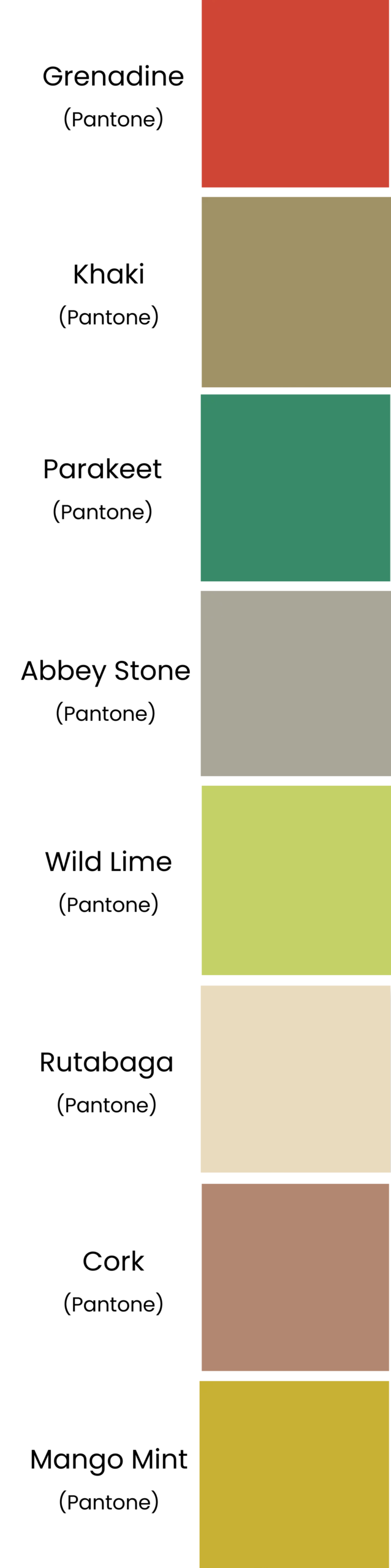 Fashion Colour Trends - SPRING Palette for Spring Summer 2026